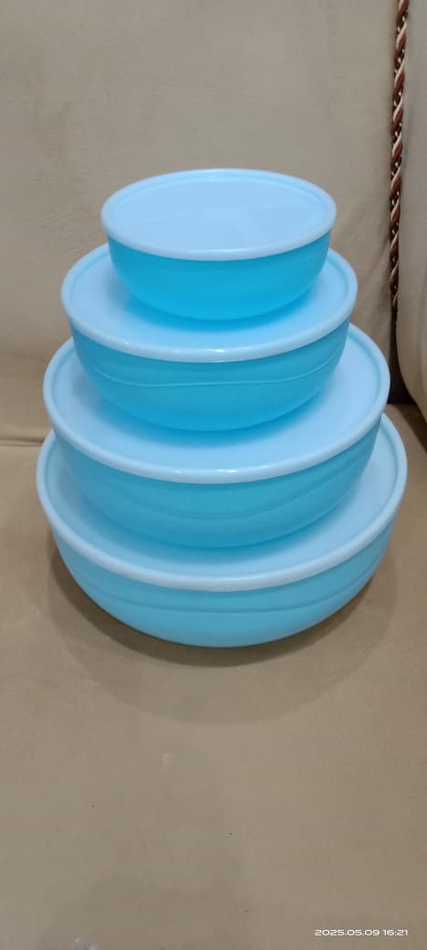 PACK of 4 round shape splash plastic set