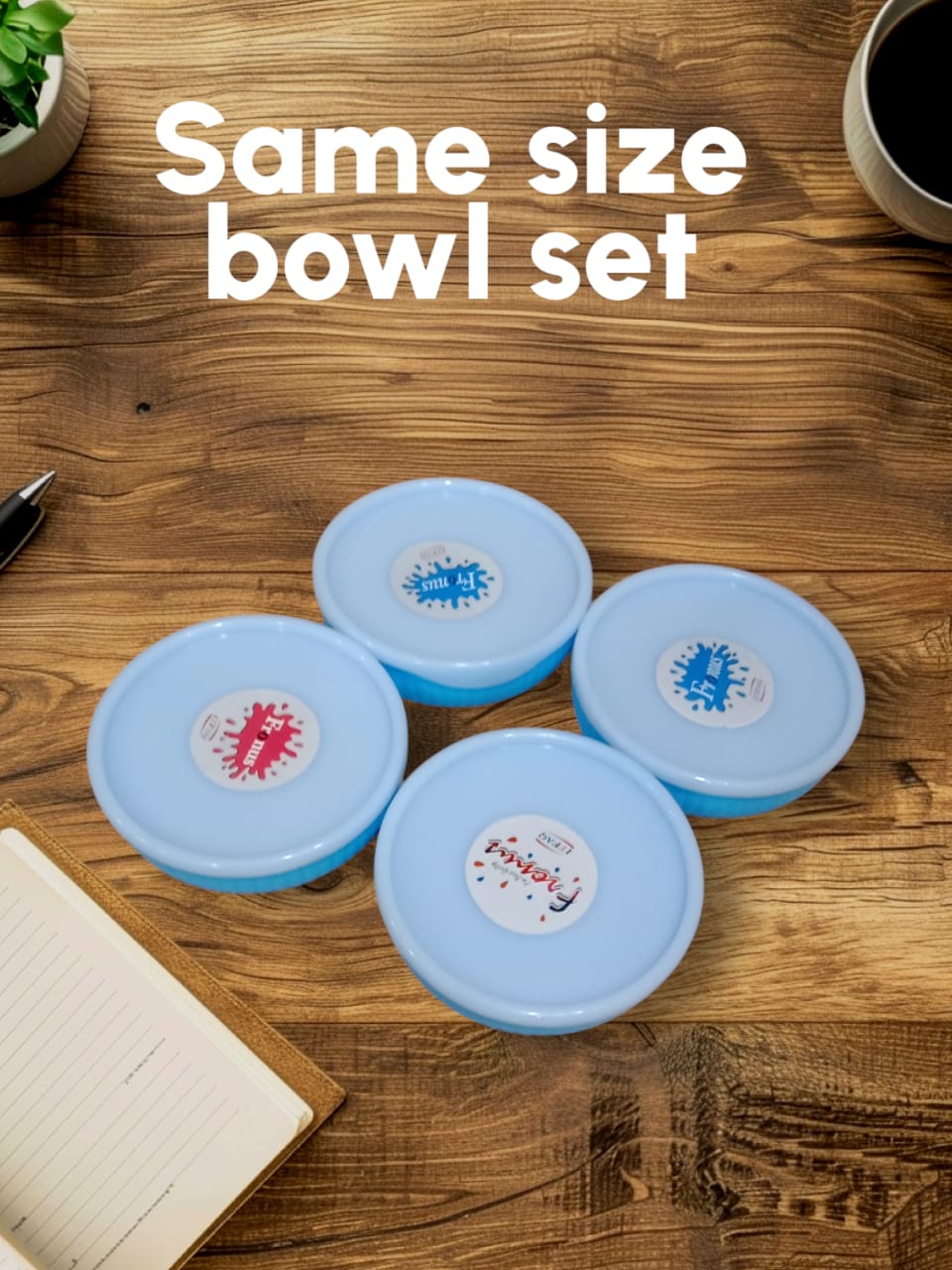 Durable & Stylish 4-Piece Round Bowl Set of 4.5 inch- Round plastic small bowl set