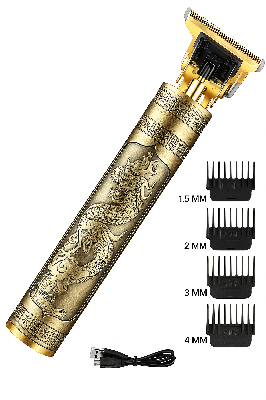 Vintage T9 Metal Hair Trimmer – Professional Cordless Clipper for Men’s Hair & Beard