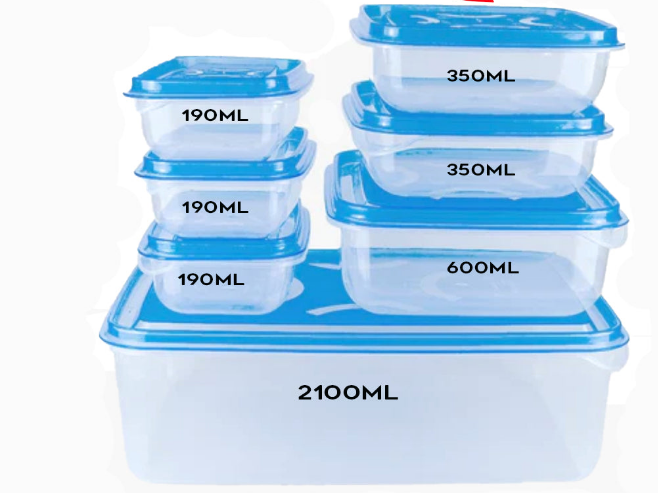 7 Pieces Food Storage Containers - pack of 7 food containers set of 7 containers