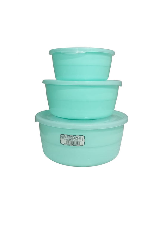 3 in 1 ROUND PLASTIC BOWL SET