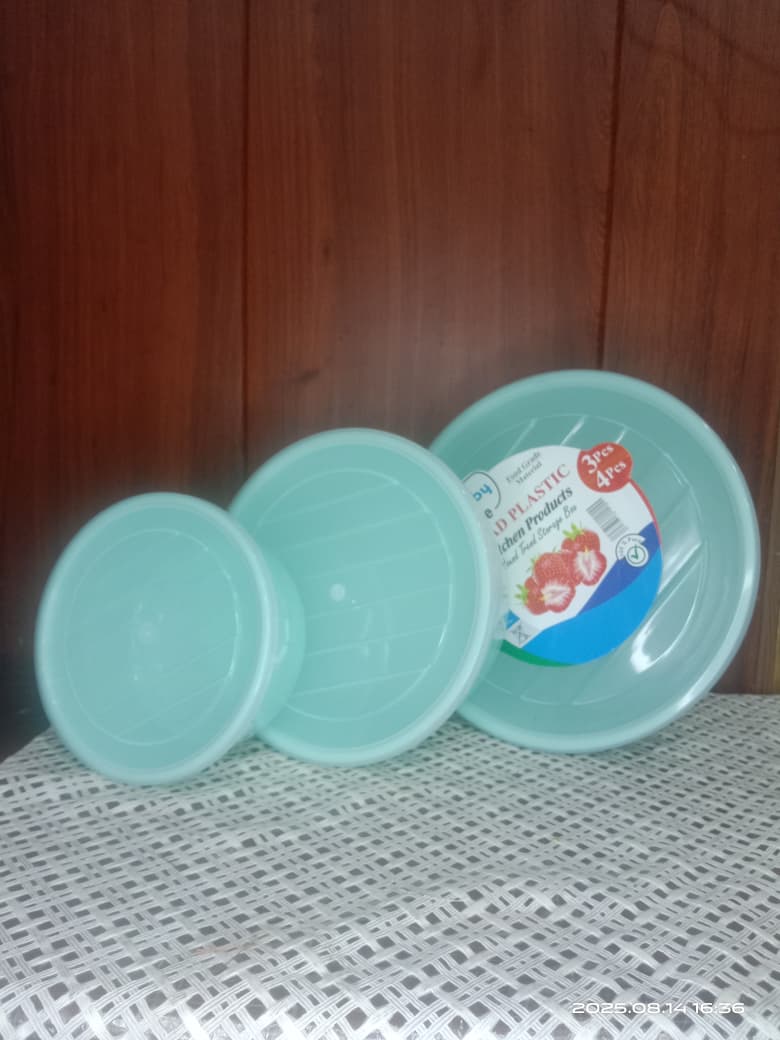 3 in 1 ROUND PLASTIC BOWL SET