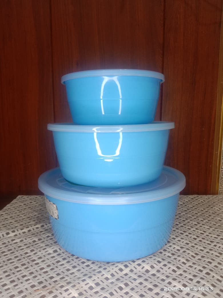 3 in 1 ROUND PLASTIC BOWL SET