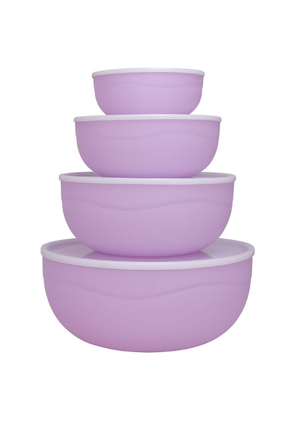 PACK of 4 round shape splash plastic set