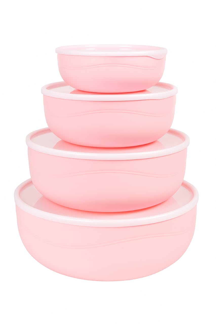 PACK of 4 round shape splash plastic set