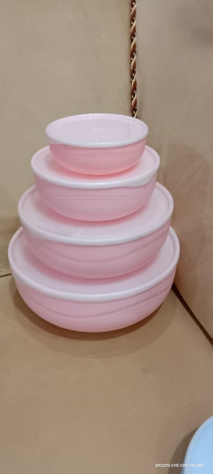 PACK of 4 round shape splash plastic set