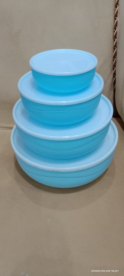 PACK of 4 round shape splash plastic set