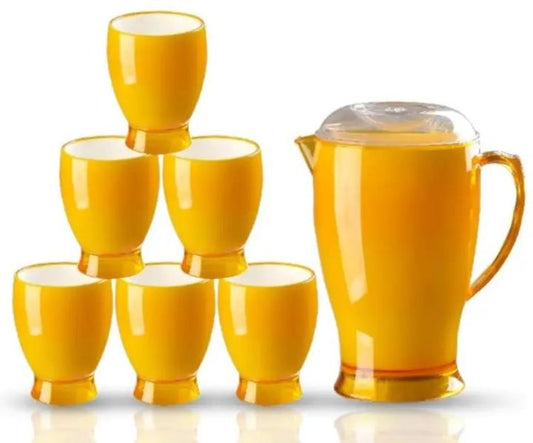 PACk 7 water Glass and jug set  in acrelic plastic