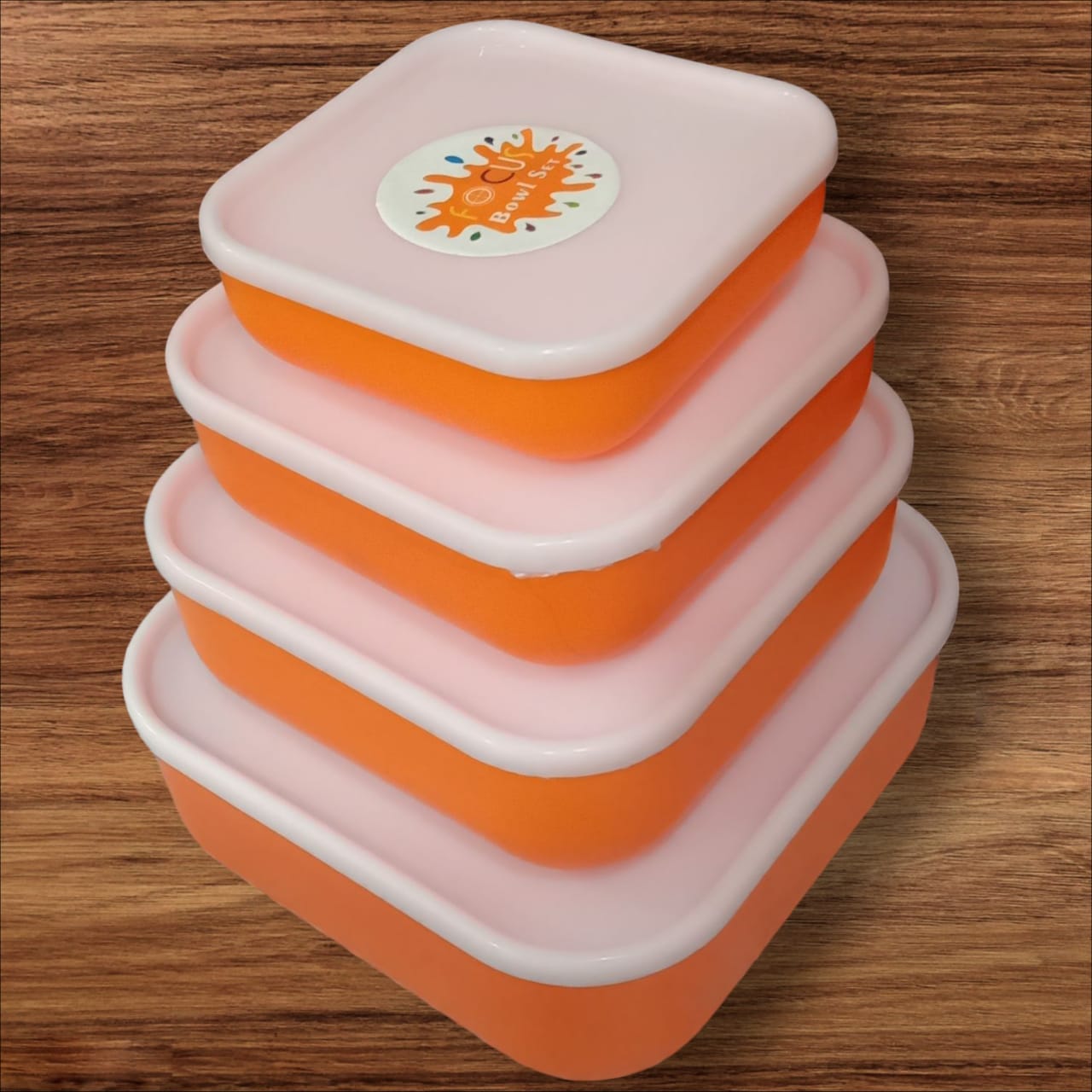 Pack of 4 splash plastic bowls set