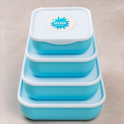 Pack of 4 splash plastic bowls set