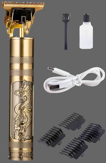 Vintage T9 Metal Hair Trimmer – Professional Cordless Clipper for Men’s Hair & Beard