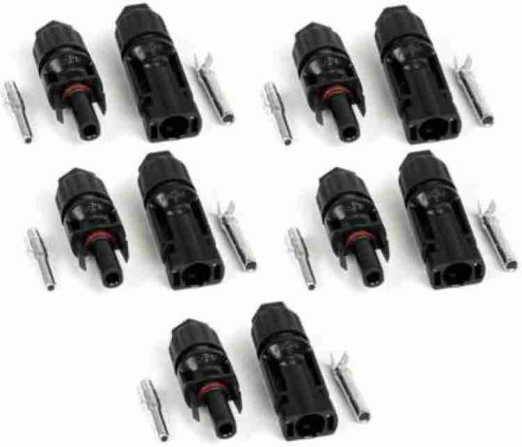 pack of 5 pairs mc4 solar connectors in copper - solar mc4 connectors  for connecting solar panels- solar connectors mc4