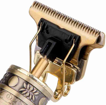 Vintage T9 Metal Hair Trimmer – Professional Cordless Clipper for Men’s Hair & Beard